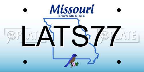 LATS77 Missouri License Plate