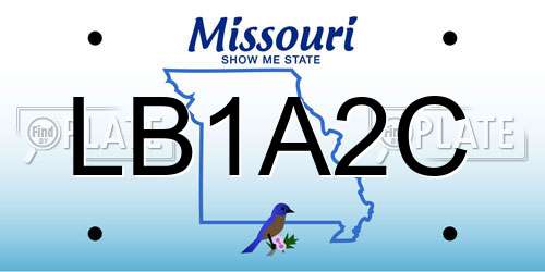 LB1A2C Missouri License Plate
