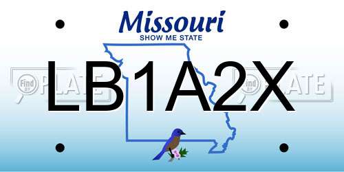 LB1A2X Missouri License Plate