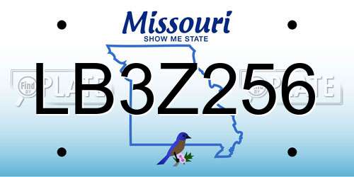 LB3Z256 Missouri License Plate