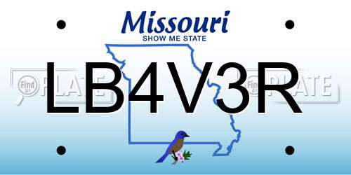 LB4V3R Missouri License Plate