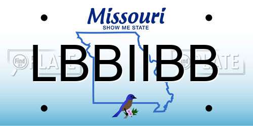 LBBIIBB Missouri License Plate