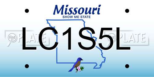 LC1S5L Missouri License Plate