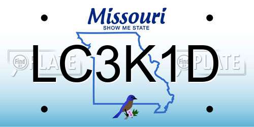 LC3K1D Missouri License Plate