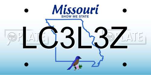 LC3L3Z Missouri License Plate