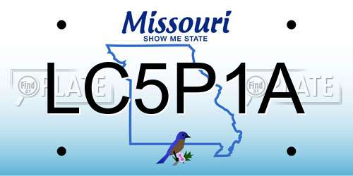 LC5P1A Missouri License Plate