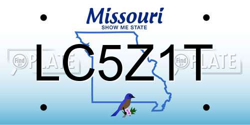 LC5Z1T Missouri License Plate