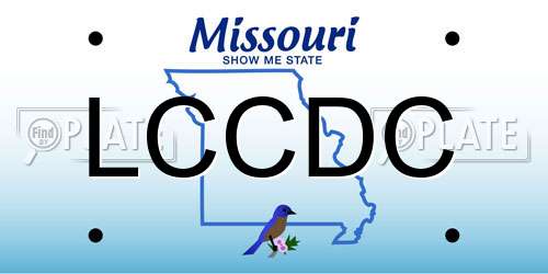 LCCDC Missouri License Plate