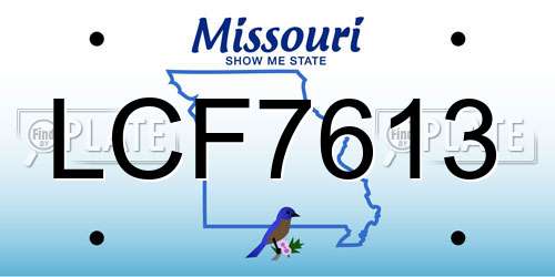 LCF7613 Missouri License Plate