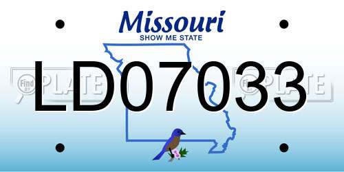LD07033 Missouri License Plate