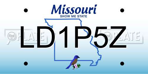 LD1P5Z Missouri License Plate