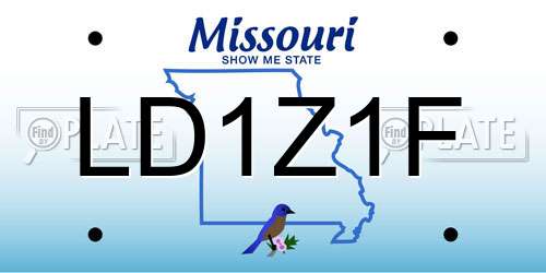 LD1Z1F Missouri License Plate