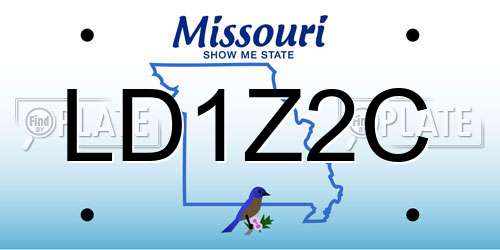 LD1Z2C Missouri License Plate