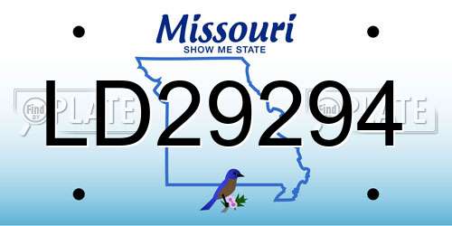 LD29294 Missouri License Plate