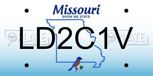 LD2C1V Missouri License Plate