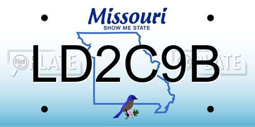 LD2C9B Missouri License Plate
