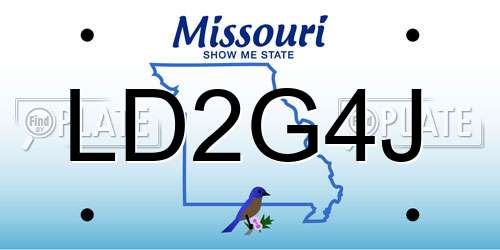 LD2G4J Missouri License Plate