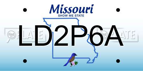 LD2P6A Missouri License Plate