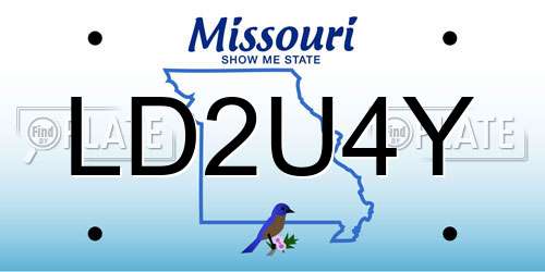 LD2U4Y Missouri License Plate