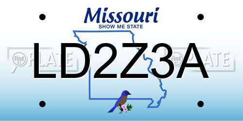 LD2Z3A Missouri License Plate