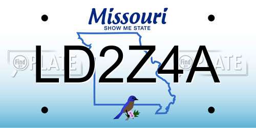 LD2Z4A Missouri License Plate
