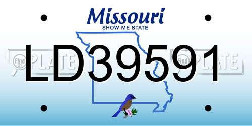 LD39591 Missouri License Plate