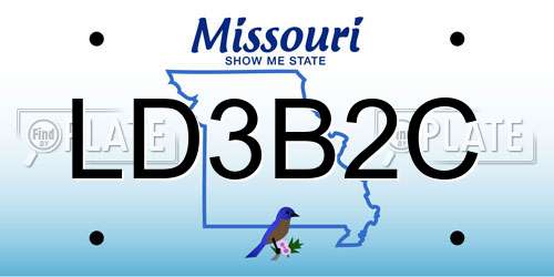 LD3B2C Missouri License Plate