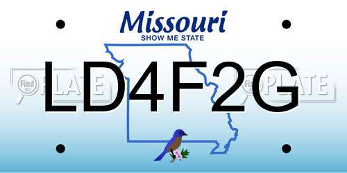 LD4F2G Missouri License Plate