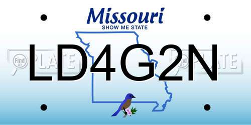 LD4G2N Missouri License Plate