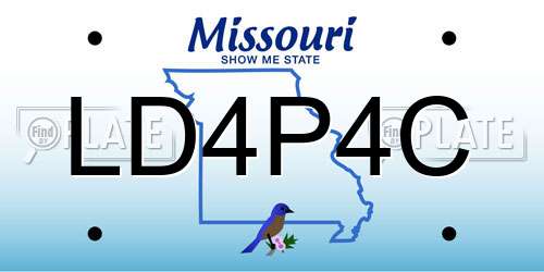 LD4P4C Missouri License Plate
