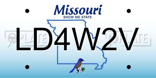 LD4W2V Missouri License Plate