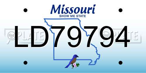 LD79794 Missouri License Plate