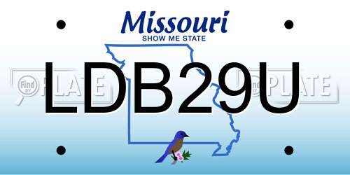 LDB29U Missouri License Plate