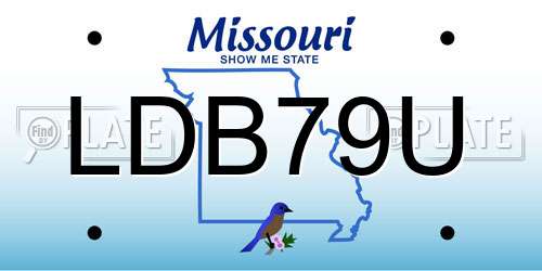 LDB79U Missouri License Plate