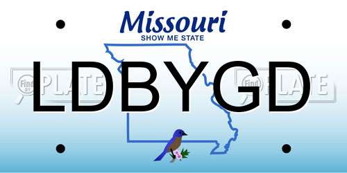 LDBYGD Missouri License Plate