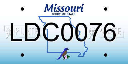 LDC0076 Missouri License Plate