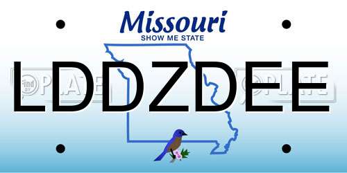 LDDZDEE Missouri License Plate