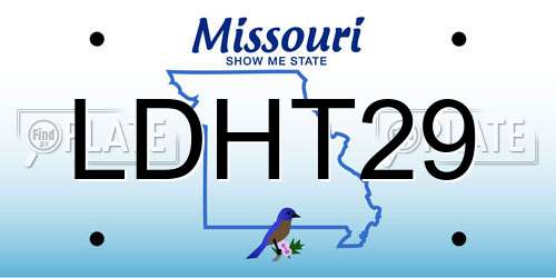 LDHT29 Missouri License Plate