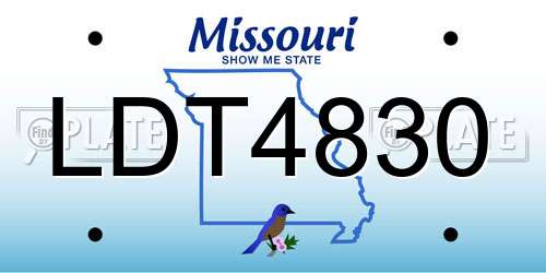 LDT4830 Missouri License Plate