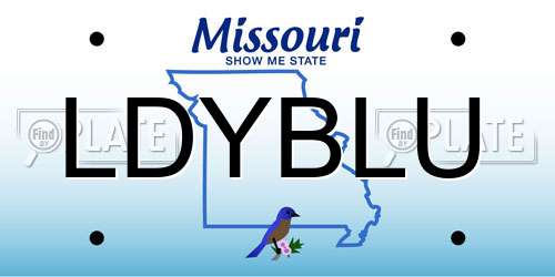 LDYBLU Missouri License Plate