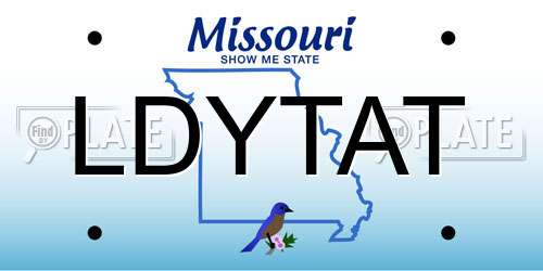 LDYTAT Missouri License Plate