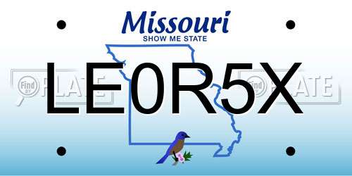 LE0R5X Missouri License Plate