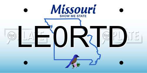 LE0RTD Missouri License Plate