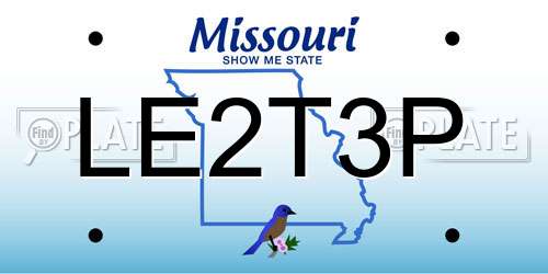 LE2T3P Missouri License Plate