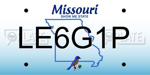 LE6G1P Missouri License Plate