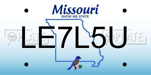 LE7L5U Missouri License Plate