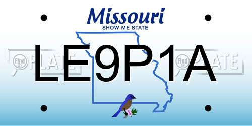 LE9P1A Missouri License Plate