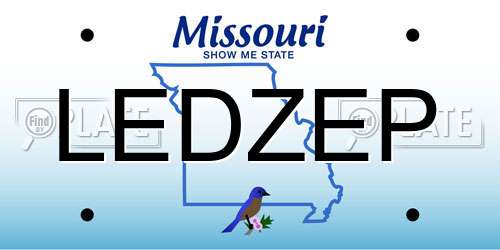 LEDZEP Missouri License Plate