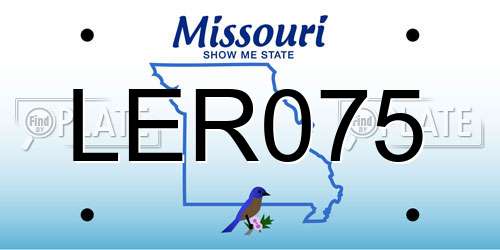 LER075 Missouri License Plate