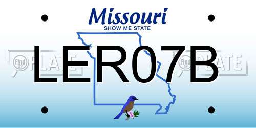 LER07B Missouri License Plate